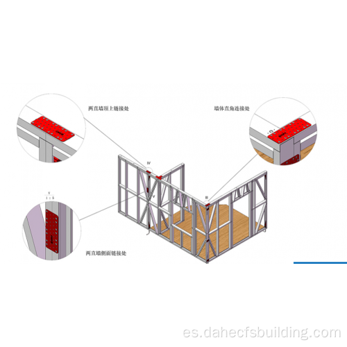 Piezas de conexión de placa recta de material de construcción CFS